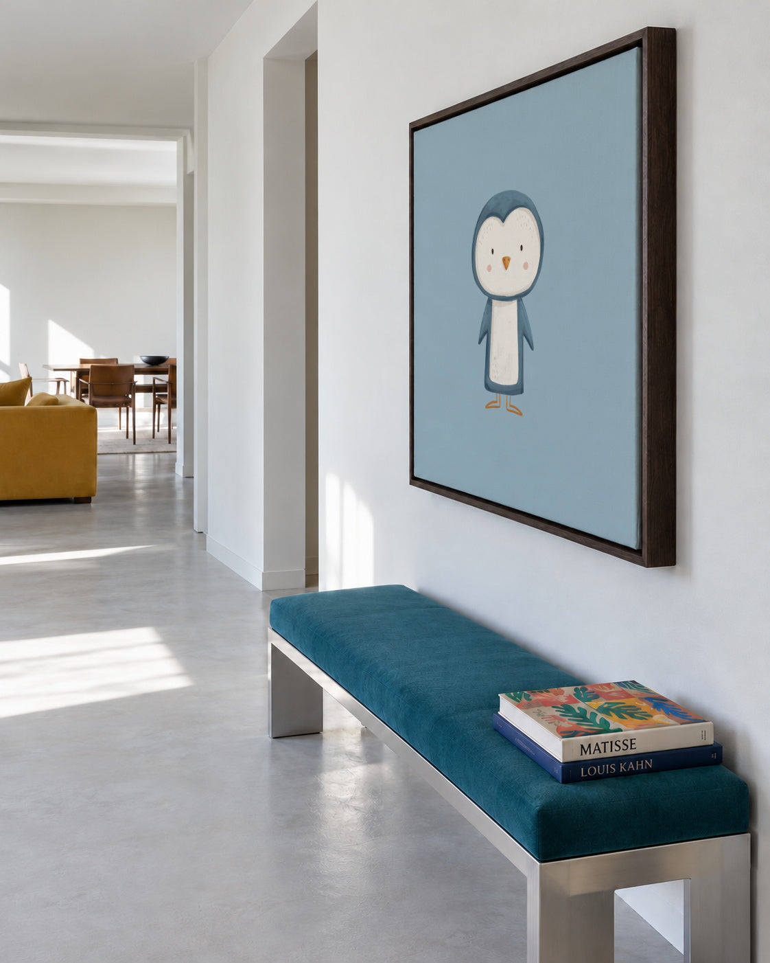 Penguin - Framed canvas in an interior