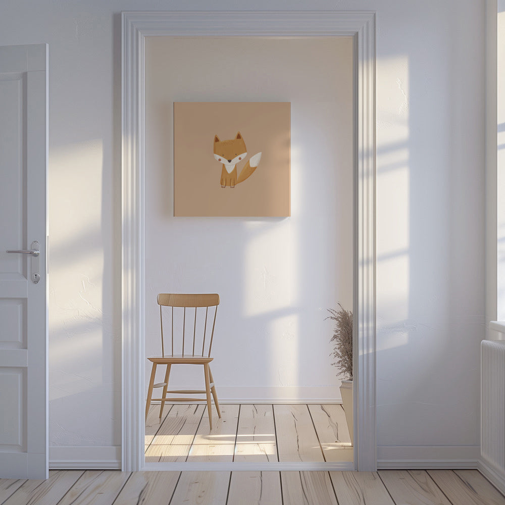 Fox - Unframed canvas in an interior