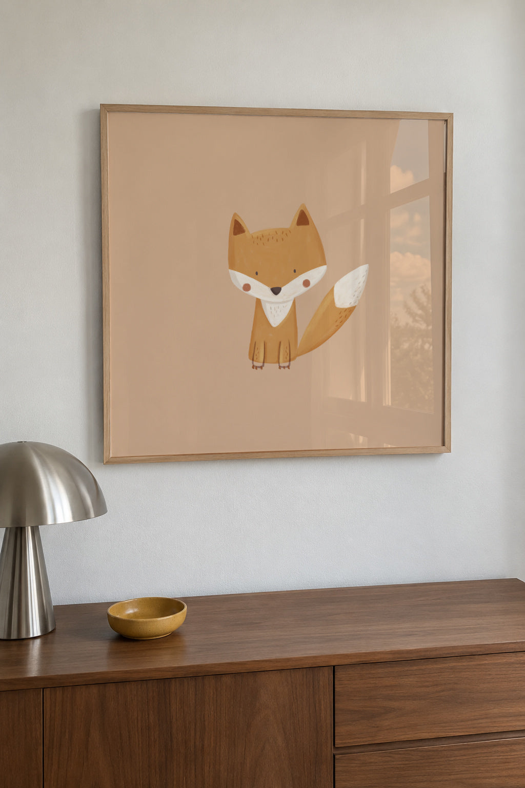 Fox - Framed poster in an interior