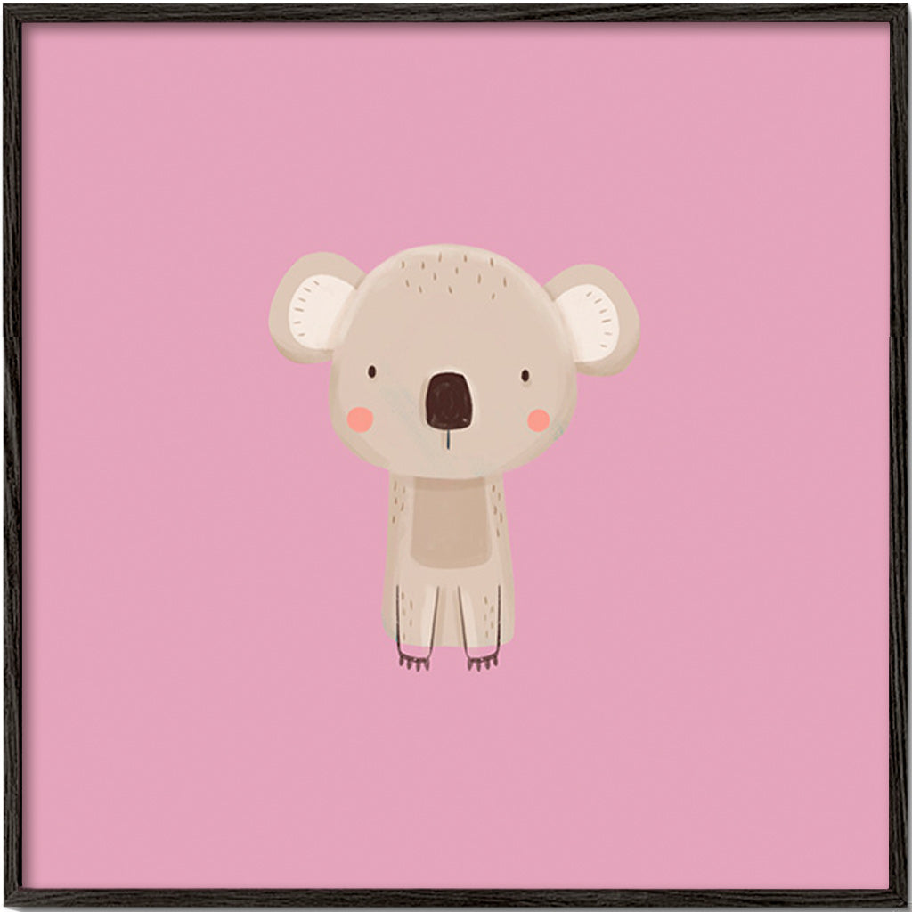 Children's print: minimal pink koala