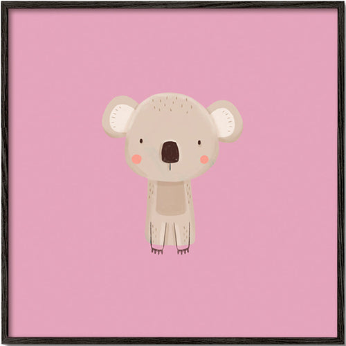Children's print: minimal pink koala
