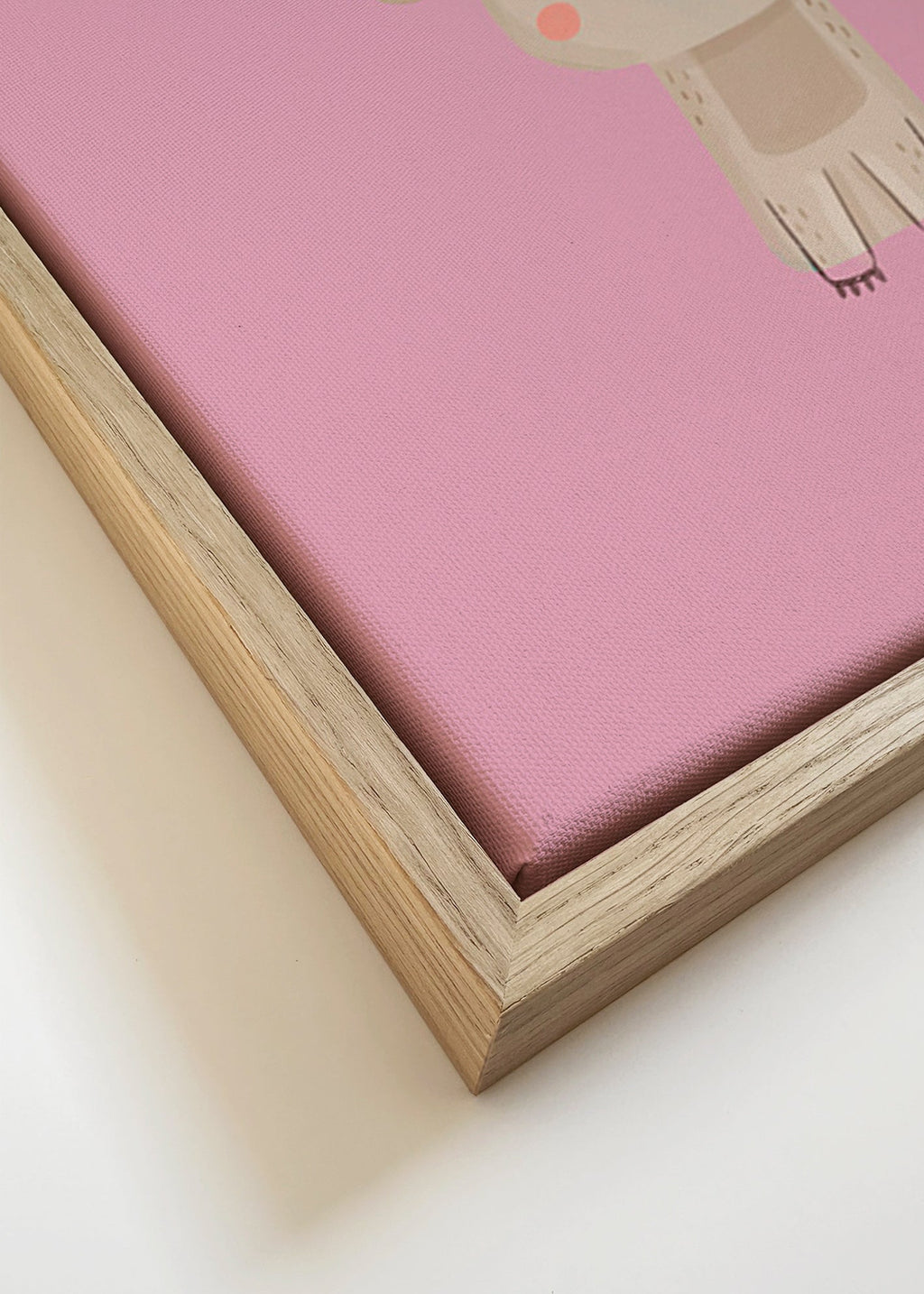 Children's print: minimal pink koala