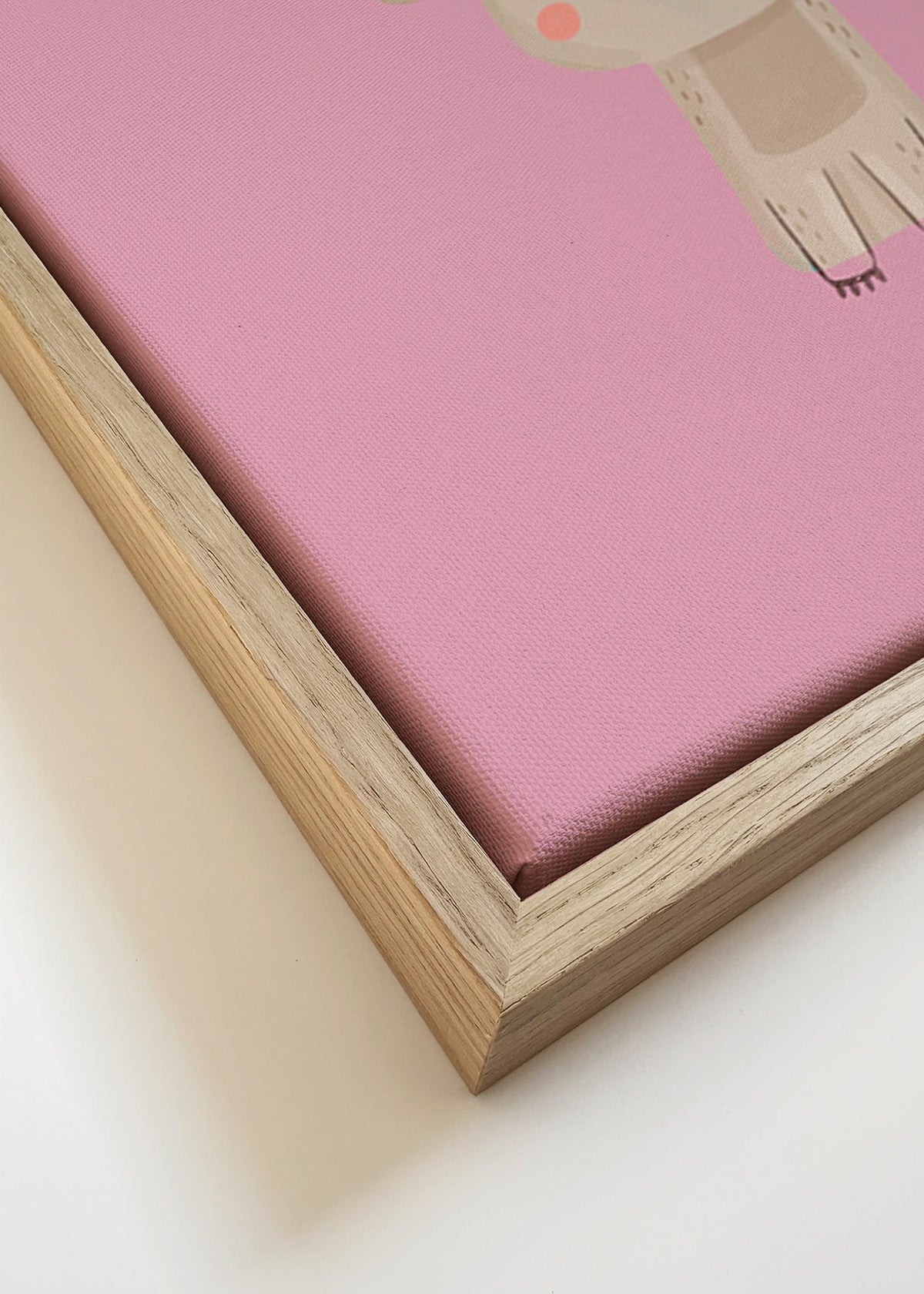 Children's print: minimal pink koala