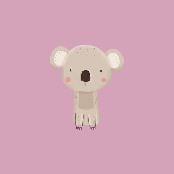 Children's print: minimal pink koala