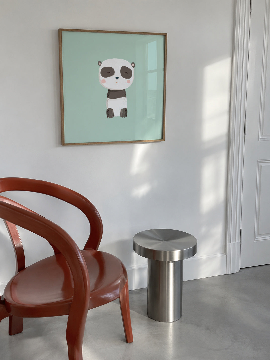 Panda bear - Framed poster in an interior