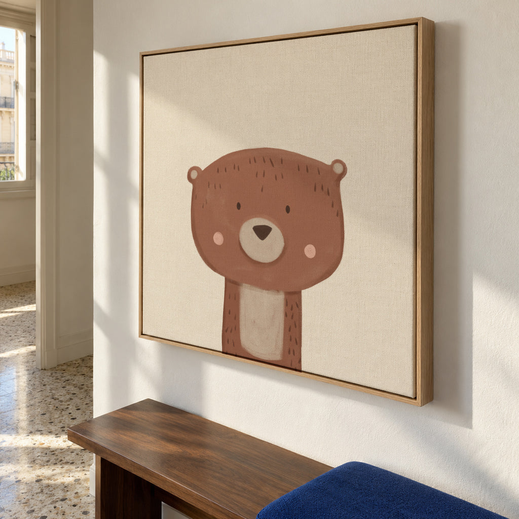 Sweet bear - Framed canvas in an interior