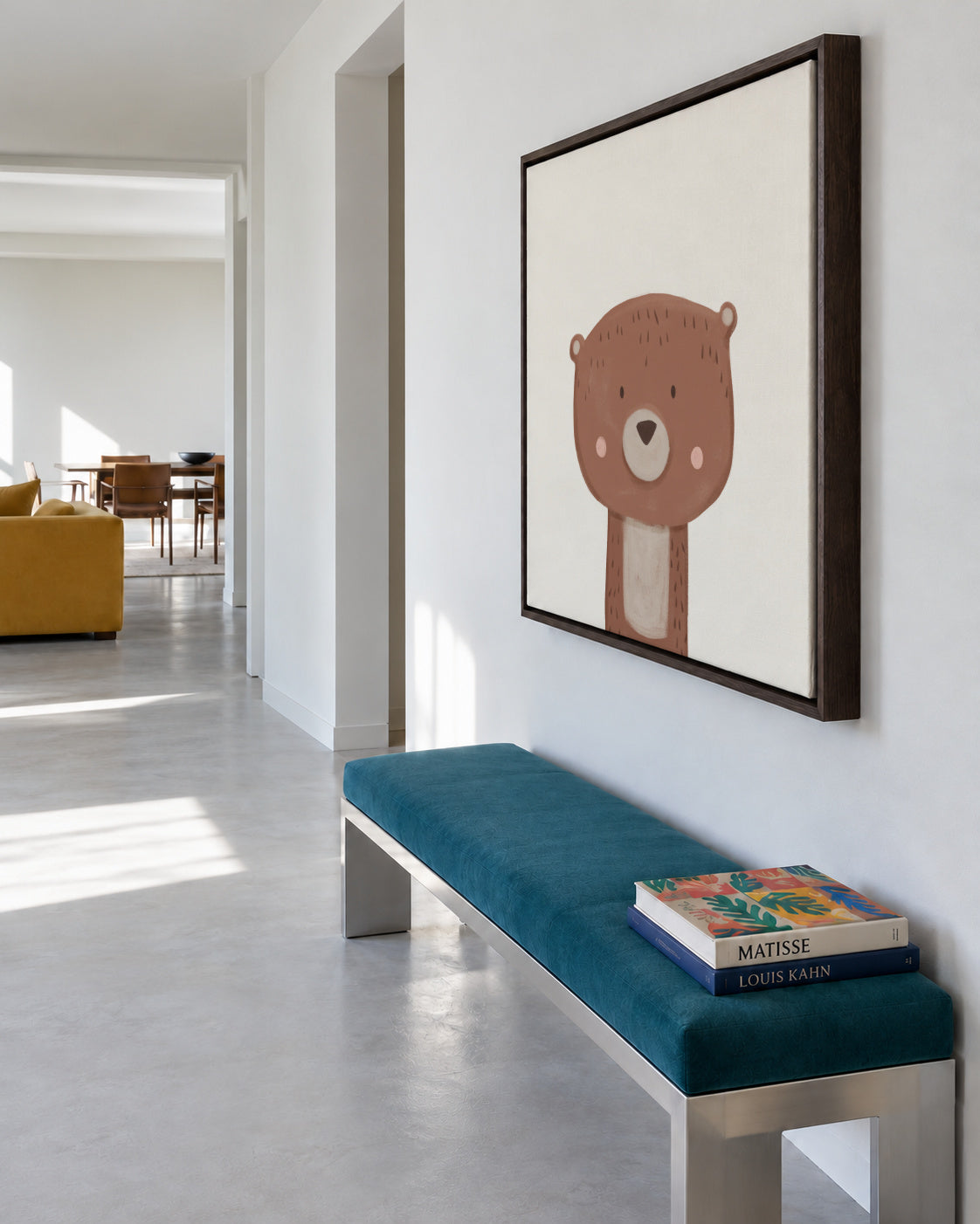 Sweet bear - Framed canvas in an interior