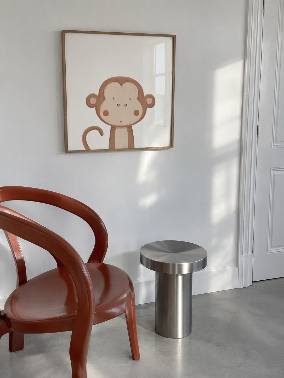 Sweet monkey - Framed poster in an interior