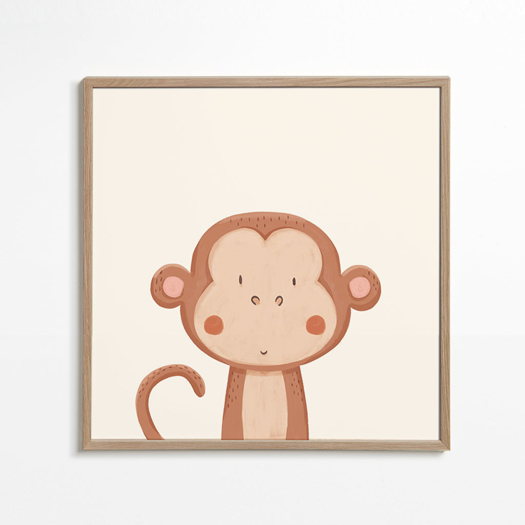 Children's print smiling monkey