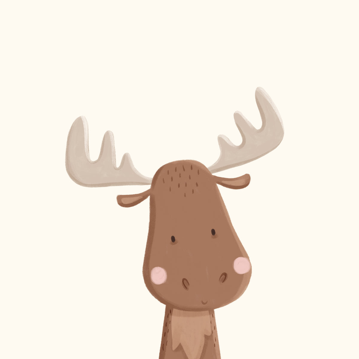 Sweet moose - Unframed art print