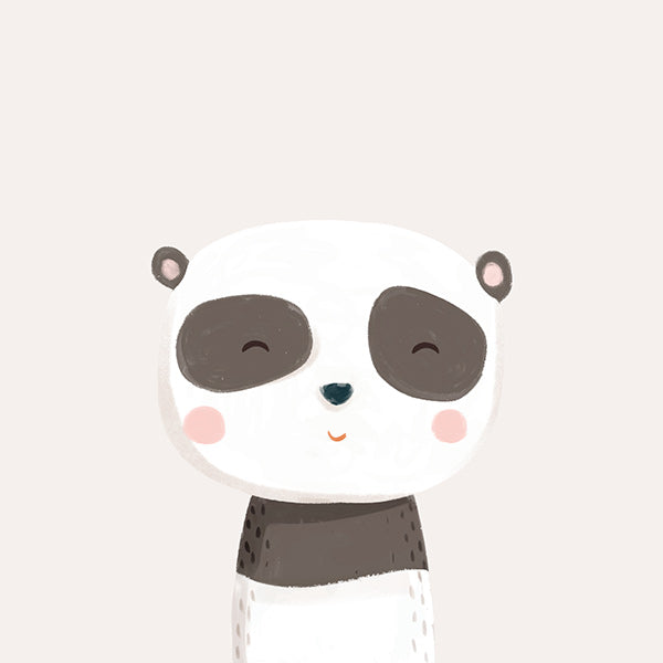 Children's print sweet panda illustration