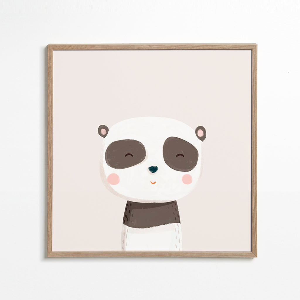 Children's print sweet panda illustration