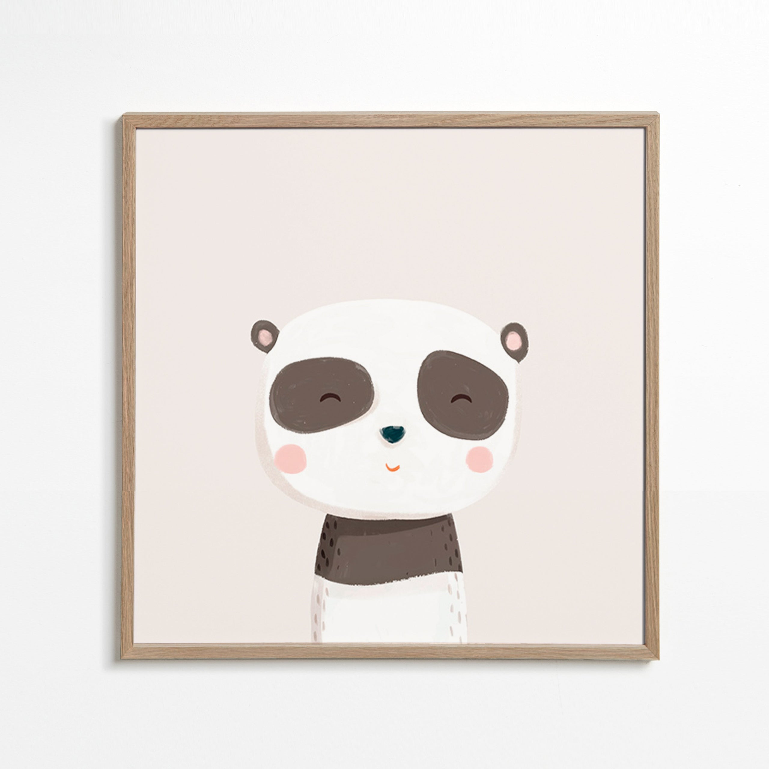 Children's print sweet panda illustration