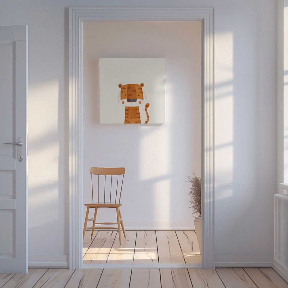 Children's print: playful tiger