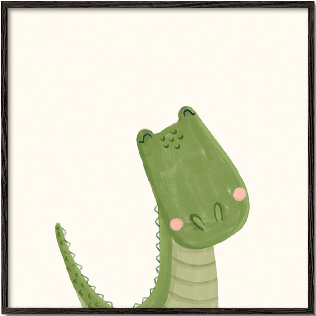 Children's print smiling crocodile