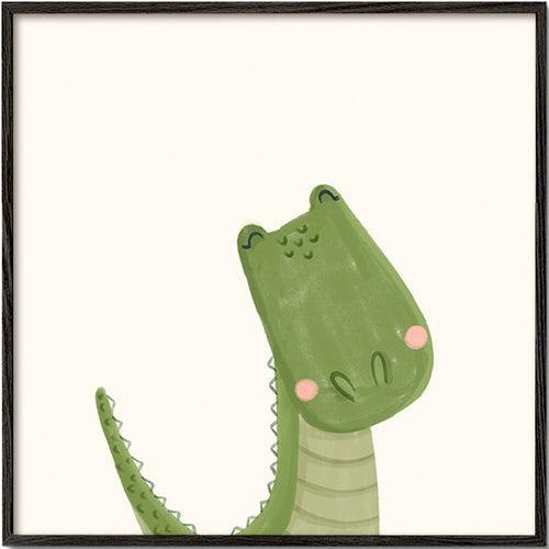 Children's print smiling crocodile
