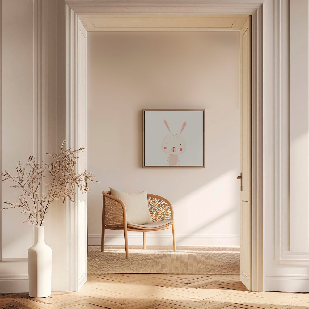 Children's print with a cute rabbit