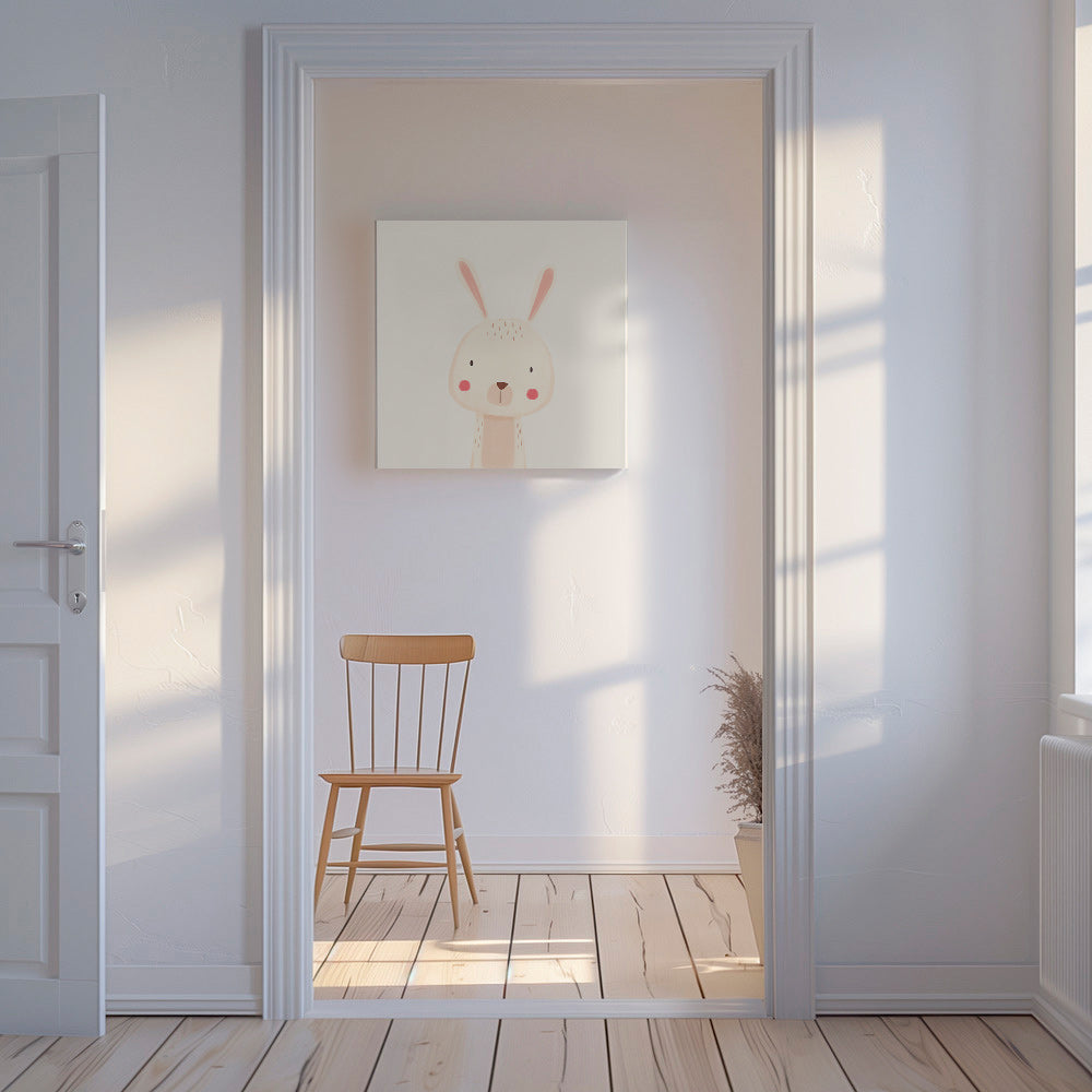 Children's print with a cute rabbit