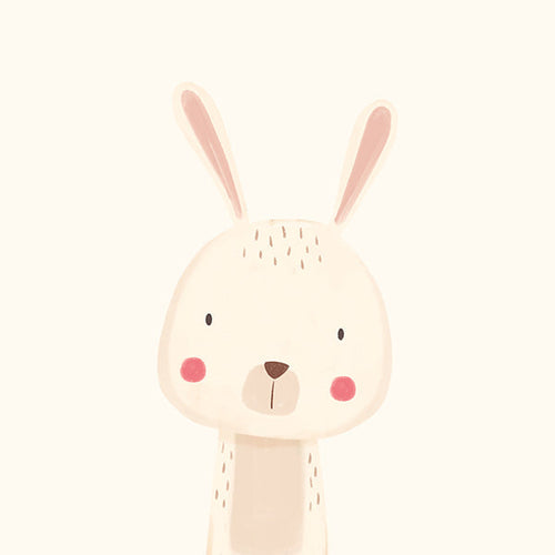 Children's print with a cute rabbit