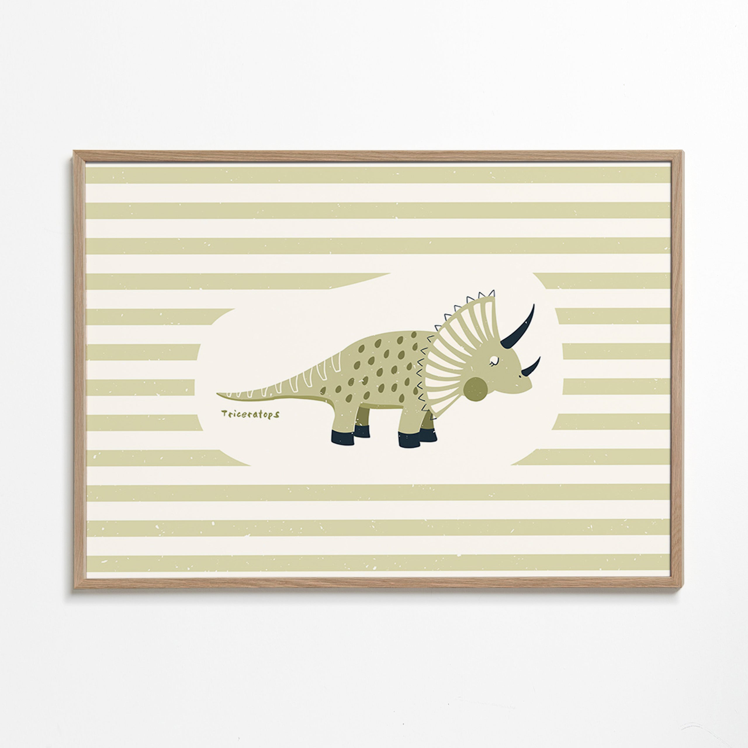 Kids print Triceratops green