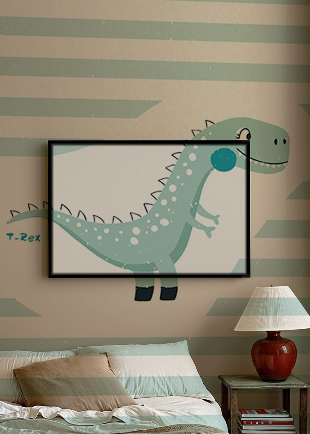 Children's print T-Rex playful