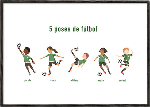 Sports art: five football poses