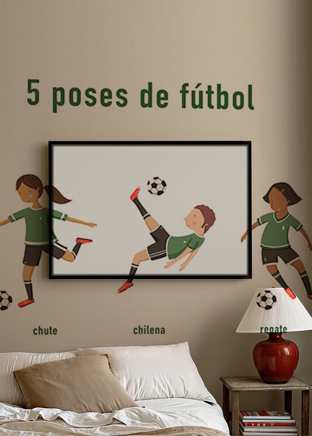 Sports art: five football poses