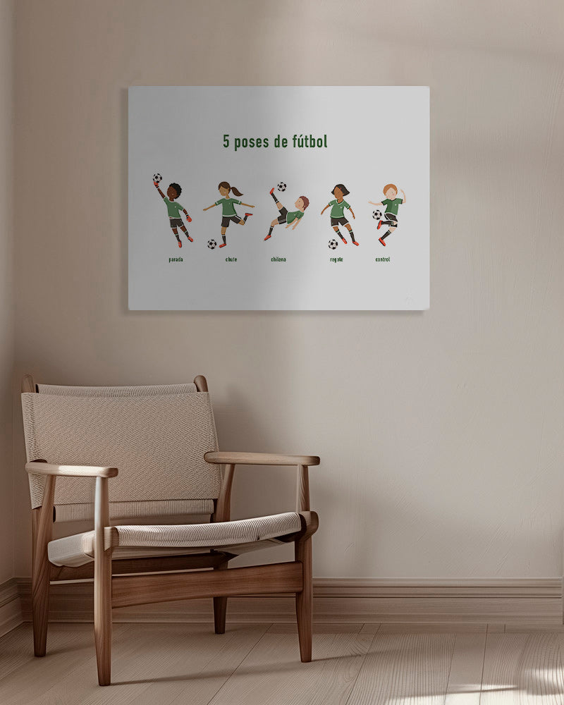 Sports art: five football poses