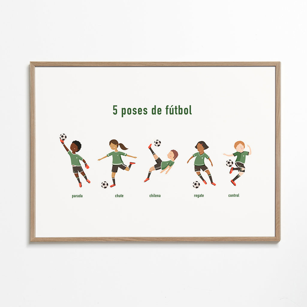 Sports art: five football poses