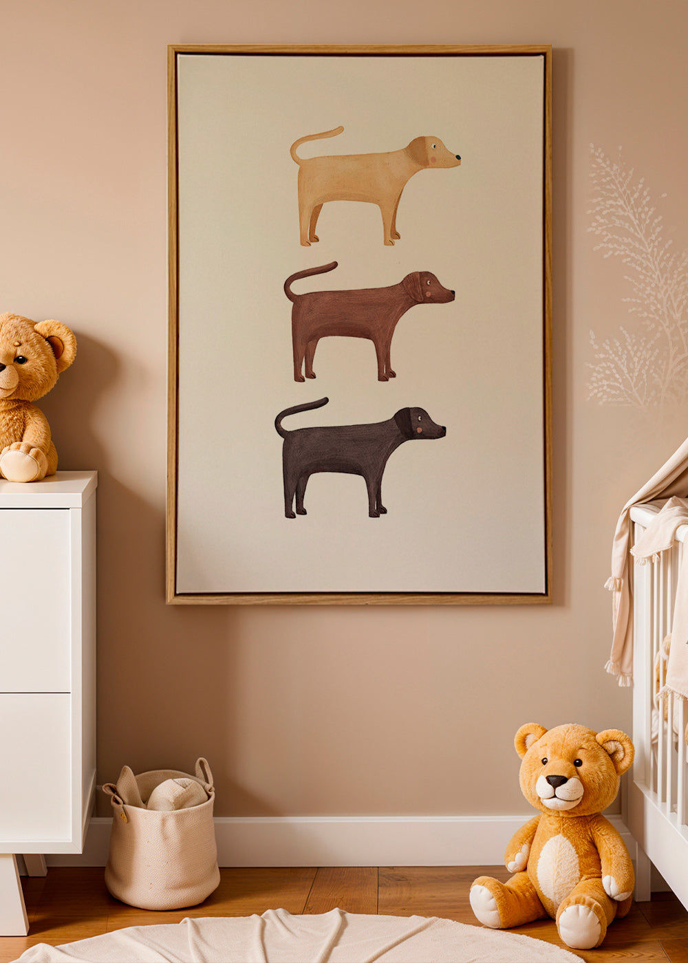 Artwork three labrador trio