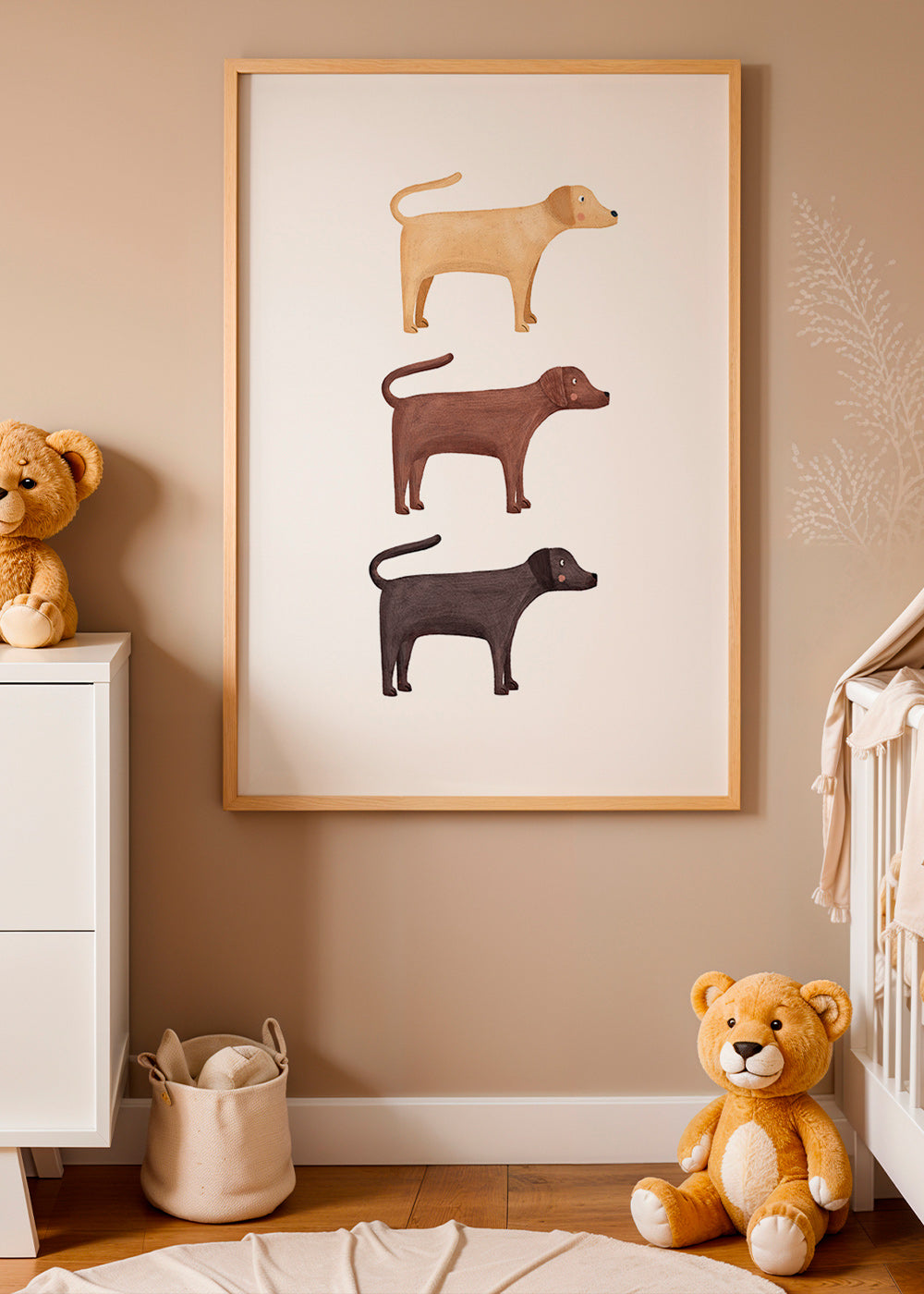 Artwork three labrador trio