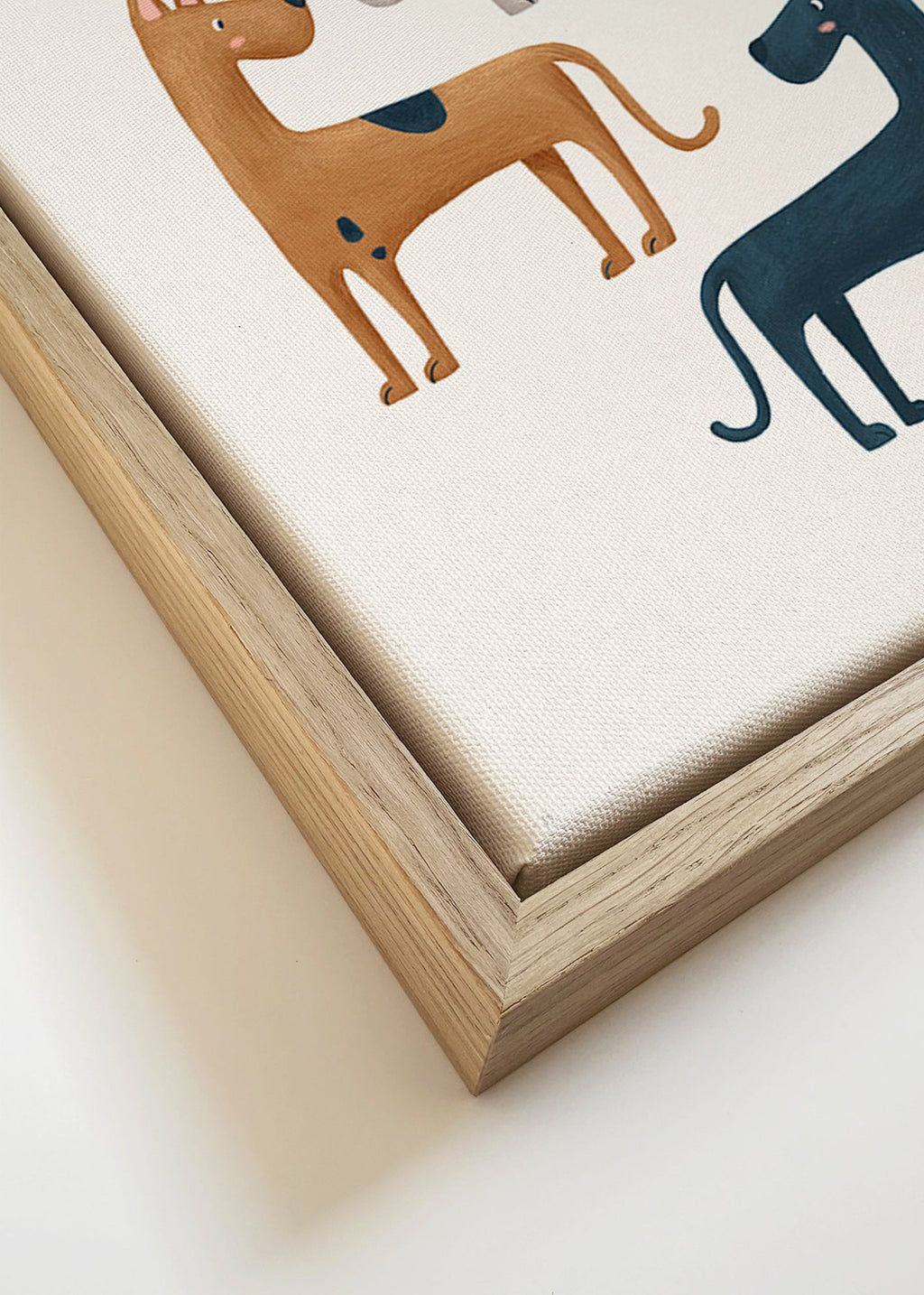 Animal artwork trio of dogs