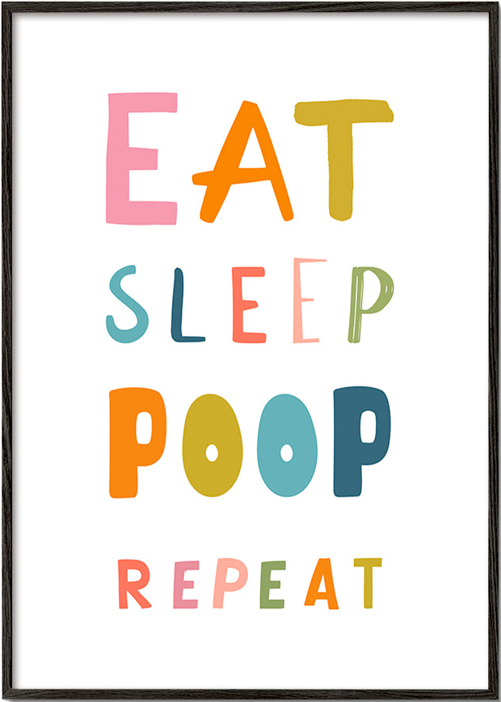 Playful typographic kids print