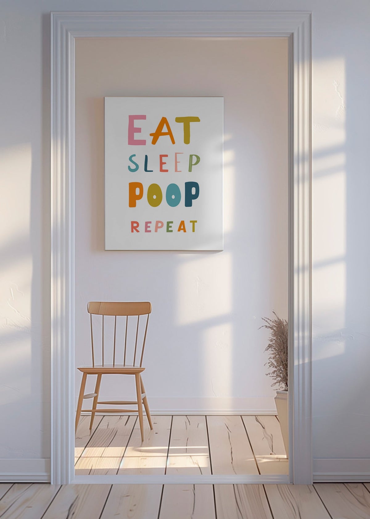 Playful typographic kids print