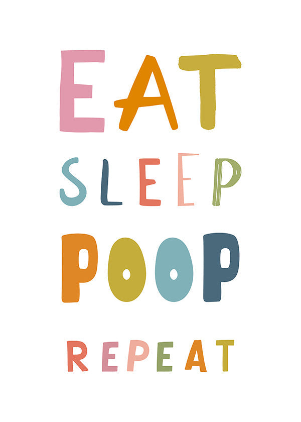 Playful typographic kids print