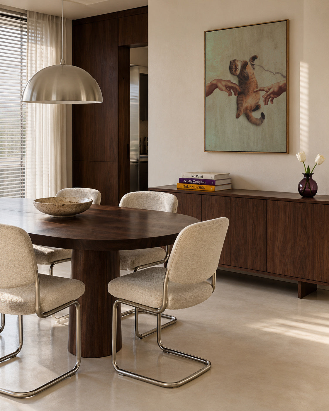 Touch of a Kityy - Framed canvas in an interior