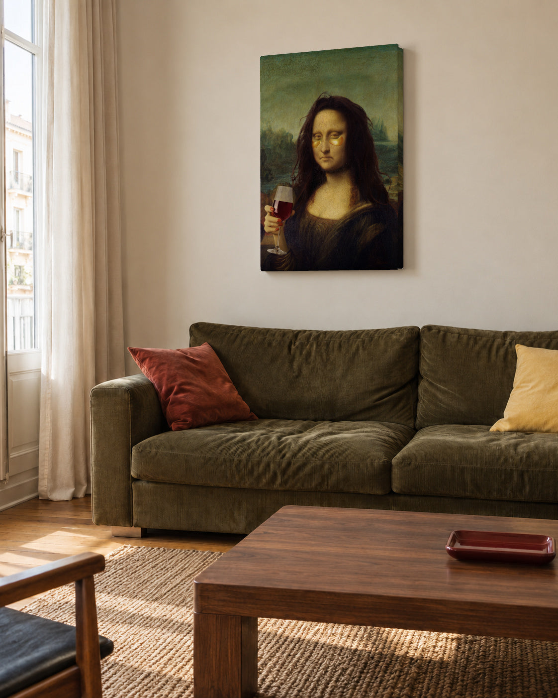 Monday Lisa - Unframed canvas in an interior