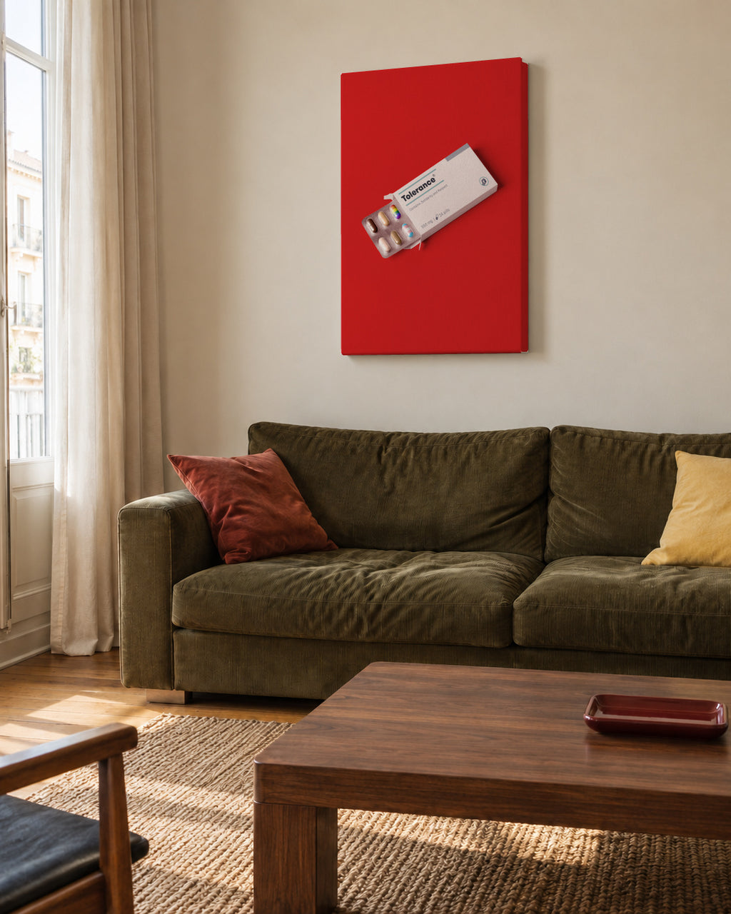 Tolerance Pills - Unframed canvas in an interior