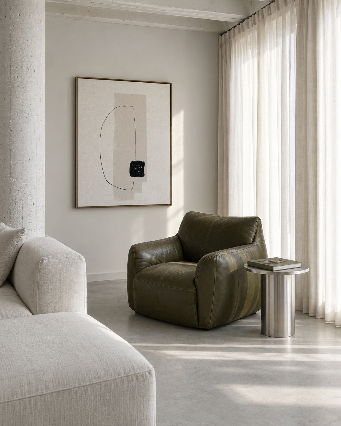Overlap - Framed canvas in an interior