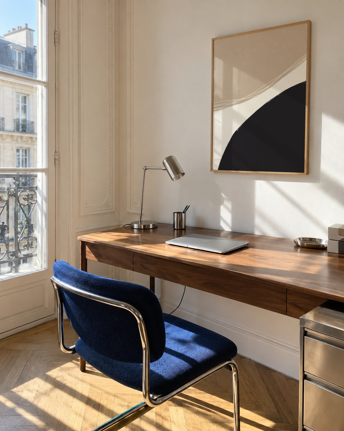 Joyful Harmony - Framed poster in an interior