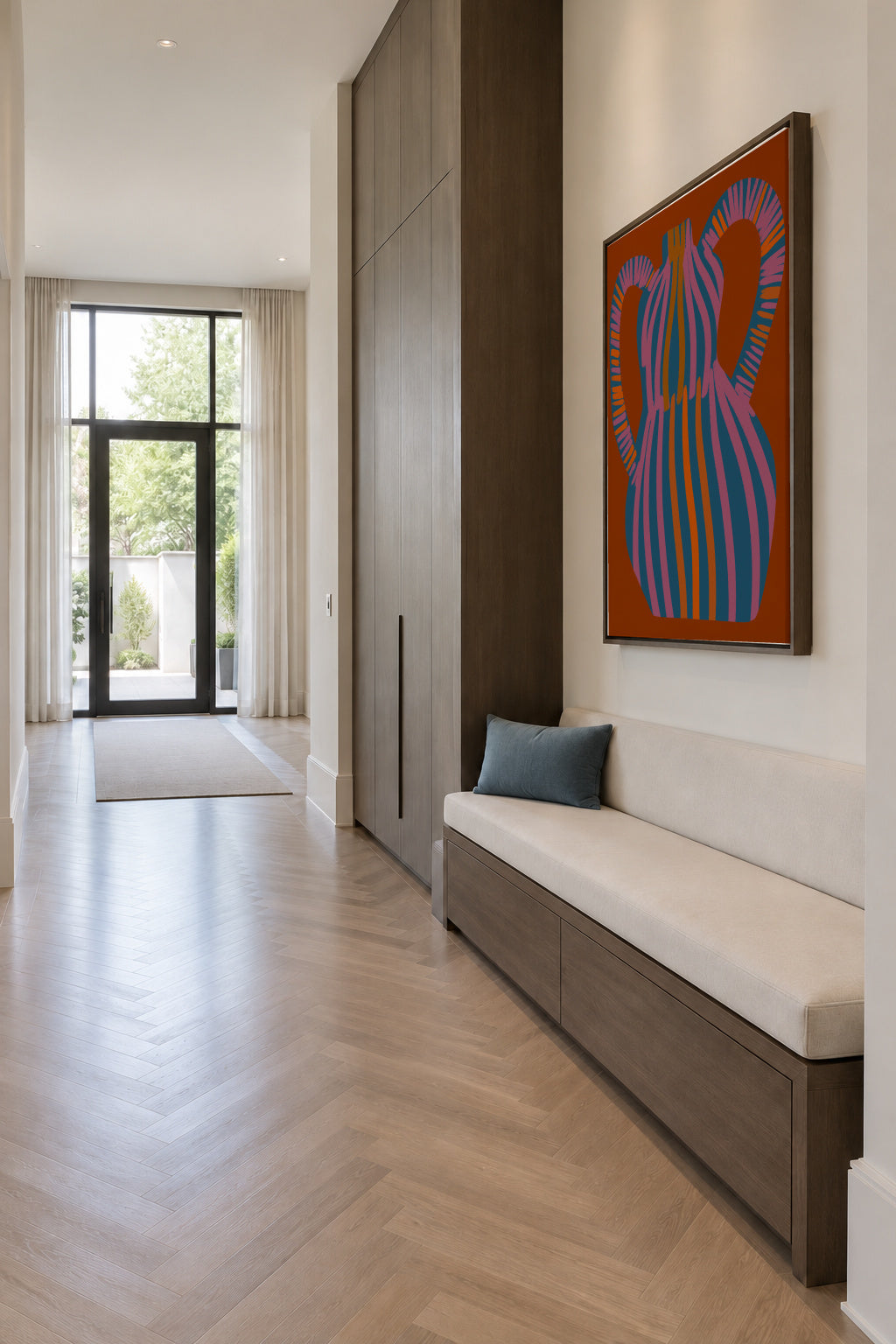 Provincial Vase 01 - Framed canvas in an interior