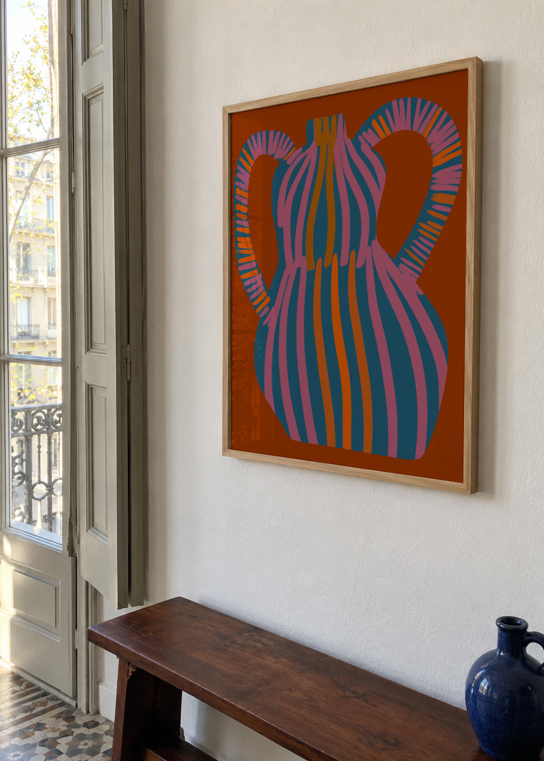 Provincial Vase 01 - Framed poster in an interior