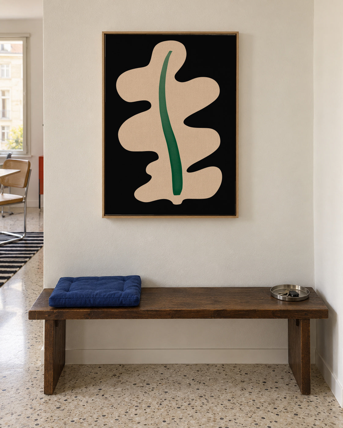 Oak Leaf - Framed canvas in an interior