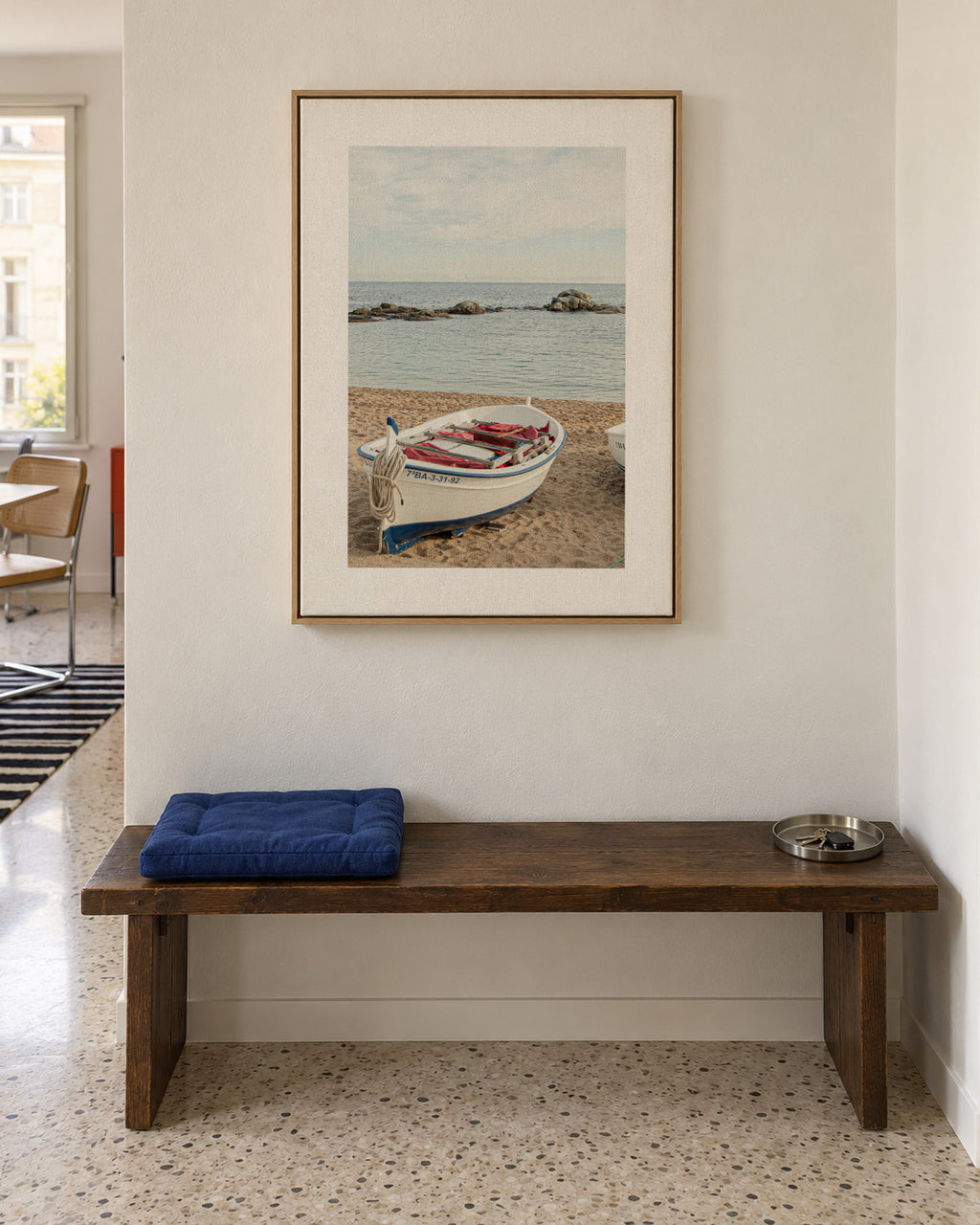 Costa Brava III - Framed canvas in an interior