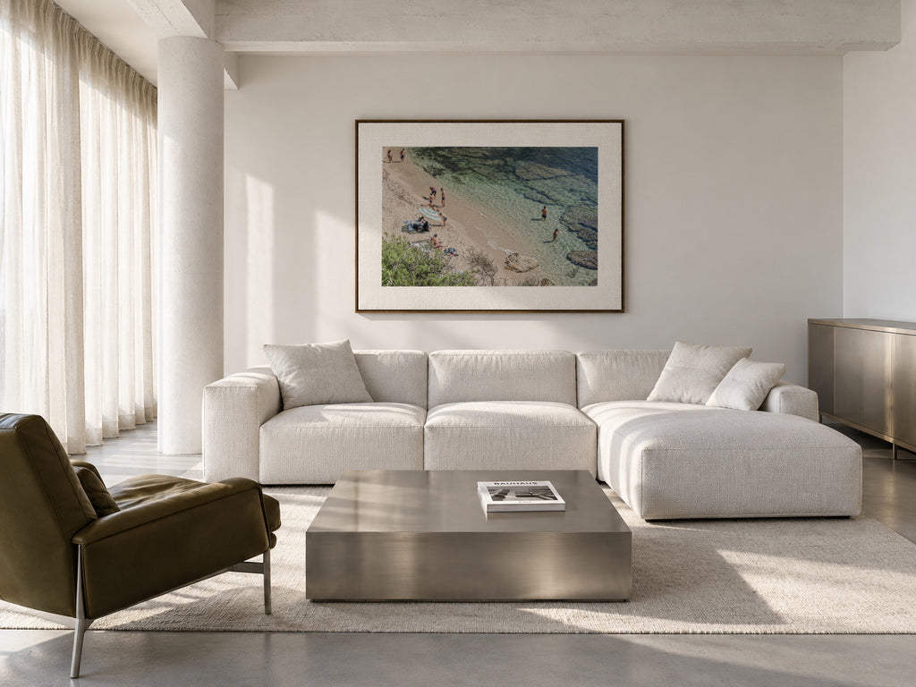 Costa Brava VI - Framed canvas in an interior