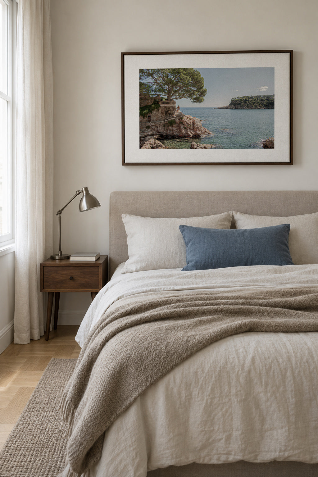 Costa Brava X - Framed canvas in an interior