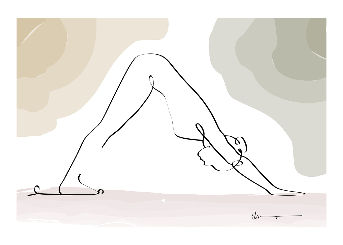 Downward-Facing Dog - Adho Mukha Svanasana - Unframed art print