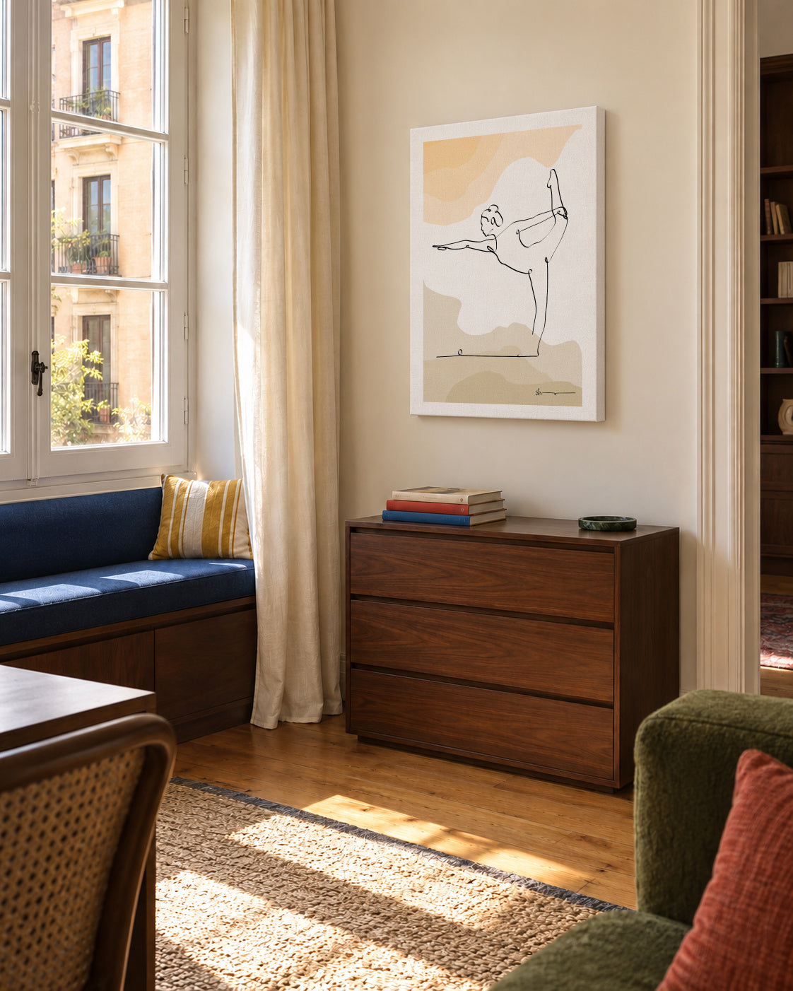 Lord of Dance Pose - Natarajasana - Unframed canvas in an interior