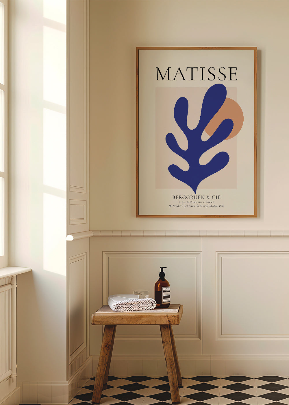 Illustration Matisse blue leaf | Wall art, framed prints and