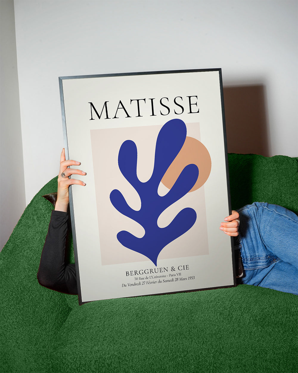 Illustration Matisse blue leaf | Wall art, framed prints and